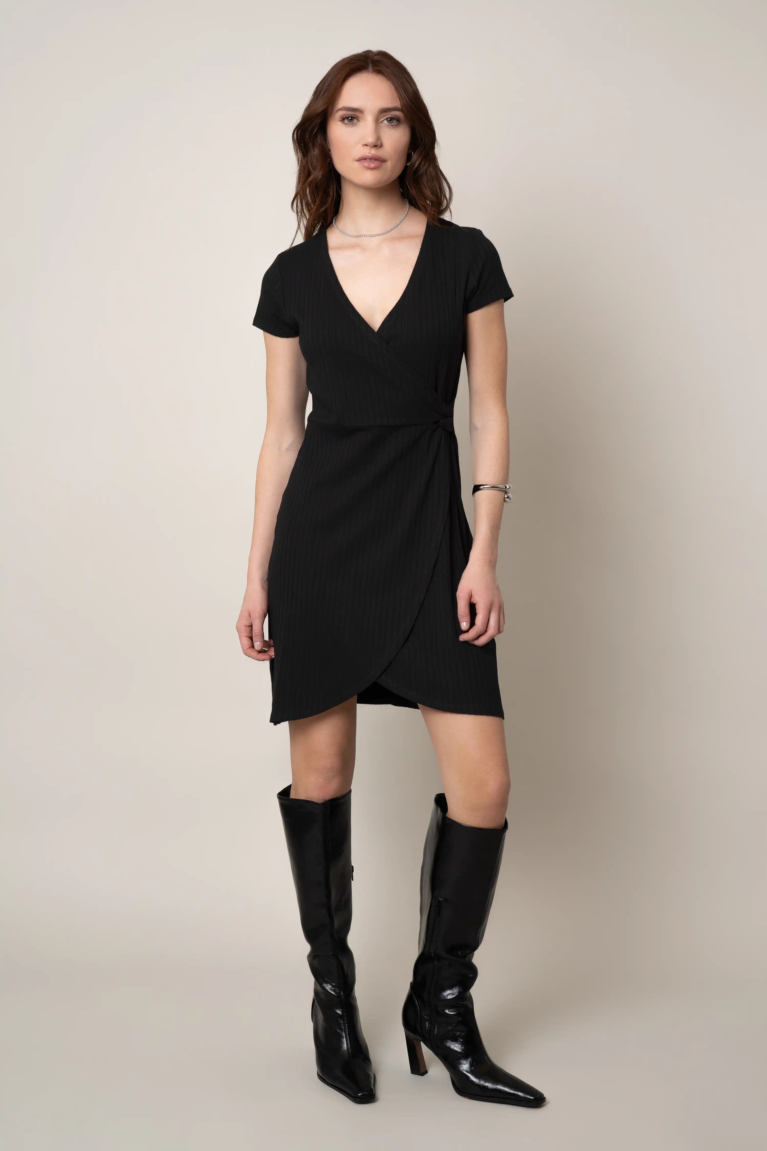 The Ribbed Wrap Dress - Image 3