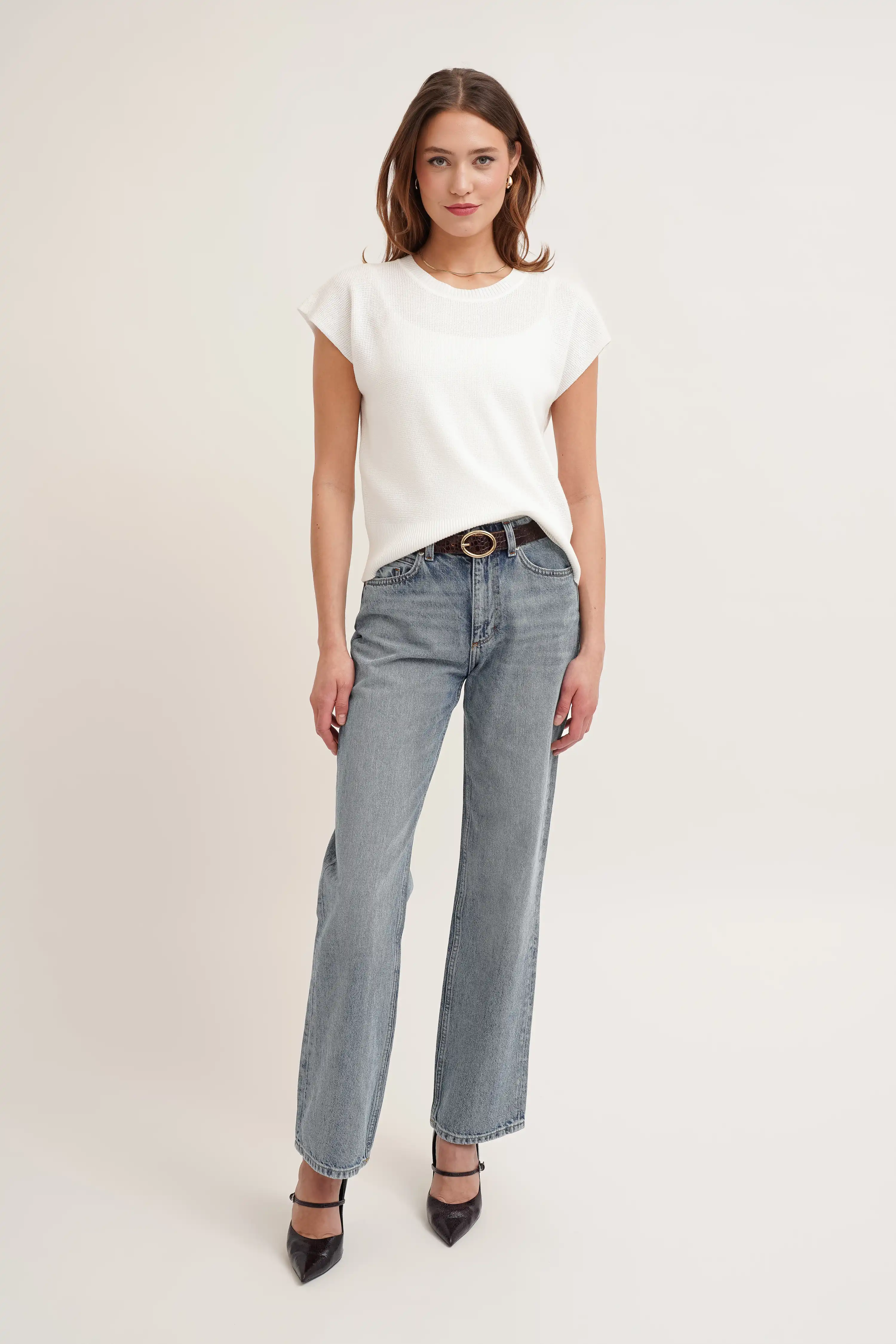 The Structured Cap Sleeve Knit
