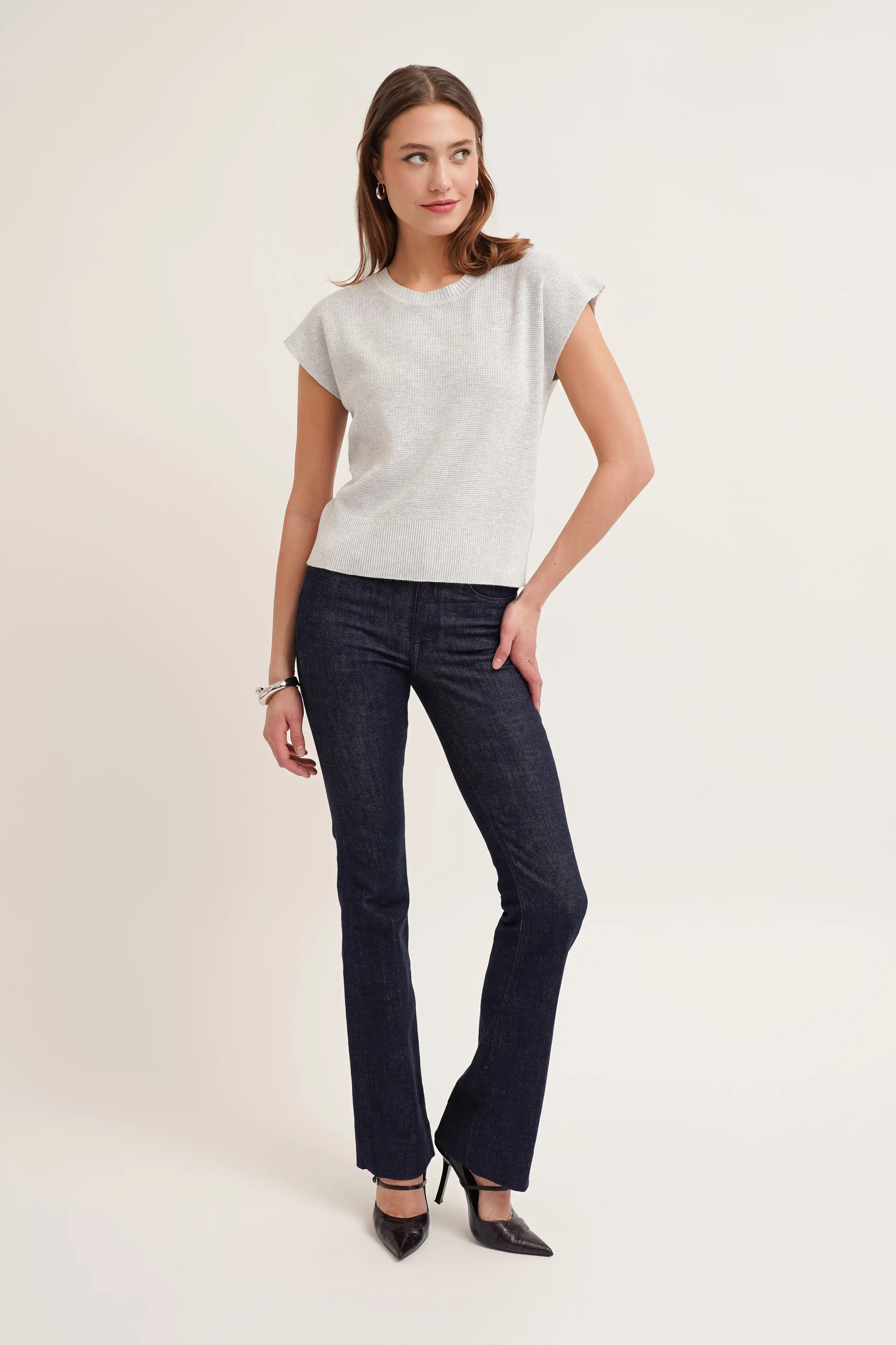 The Structured Cap Sleeve Knit - Image 3
